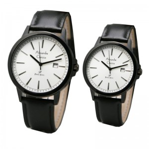 Alexandre Christie AC 1014 Black White Leather Couple